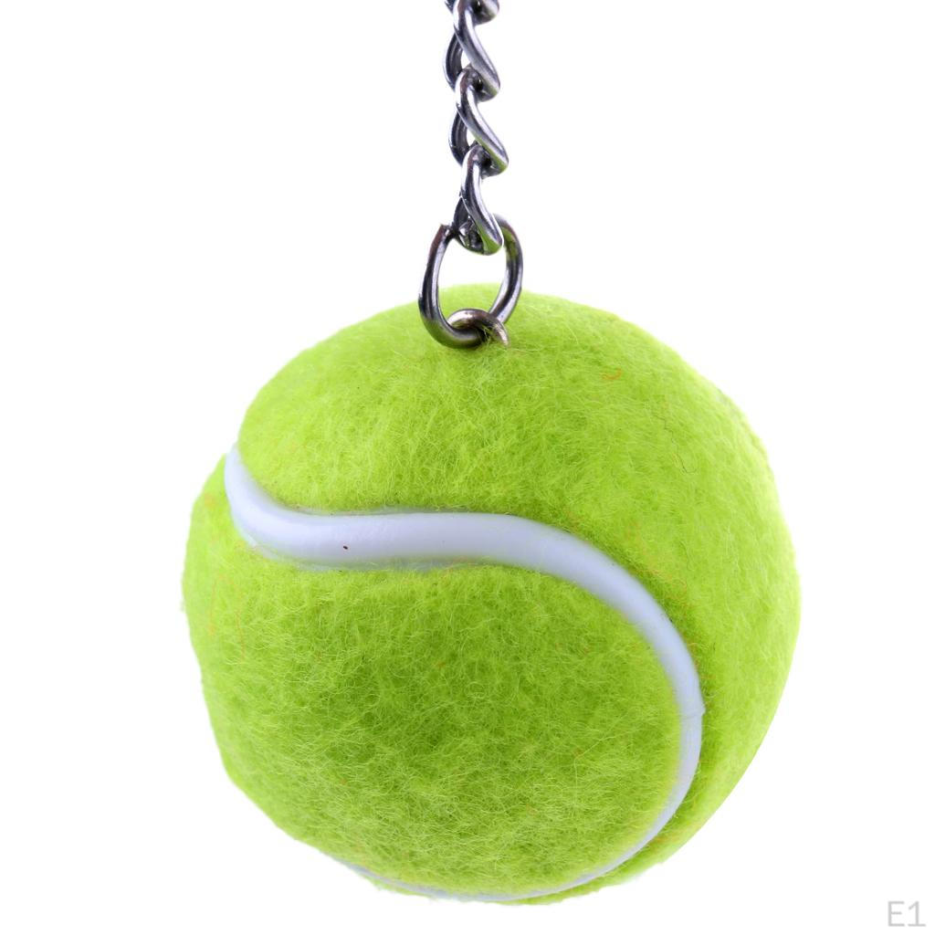 Tennis Ball Key Chain Phone Decor Ornament Backpack Accessories , Green