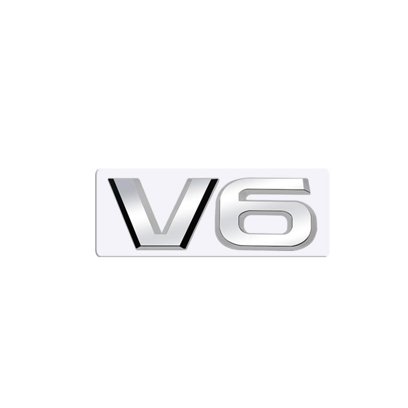 Metal 3D Badge car displacement Logo Car Rear Trunk Body Sticker Emblem