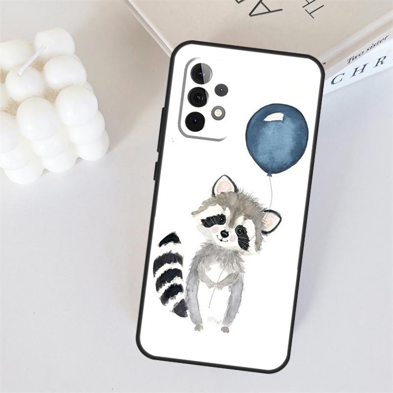 Raccoon Animal For Samsung Galaxy A05 A06 A16 A26 A54 A34 A14 A22 A32 A52 A55 A35 A15 A53 A13 A36 A56 Case