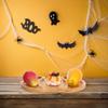 Wooden Pumpkin Serving Tray 3 Compartment Bamboo Appetizers Plate for Autumn Gatherings Desserts Fruits Snacks Holiday Serving