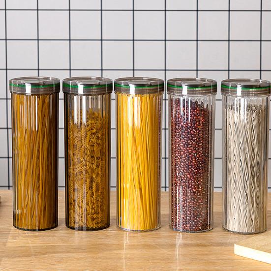 Circular Compact Noodle Box Food-Grade Plastic Sealing Moisture-Proof Design Large Capacity Transparent Storage Container