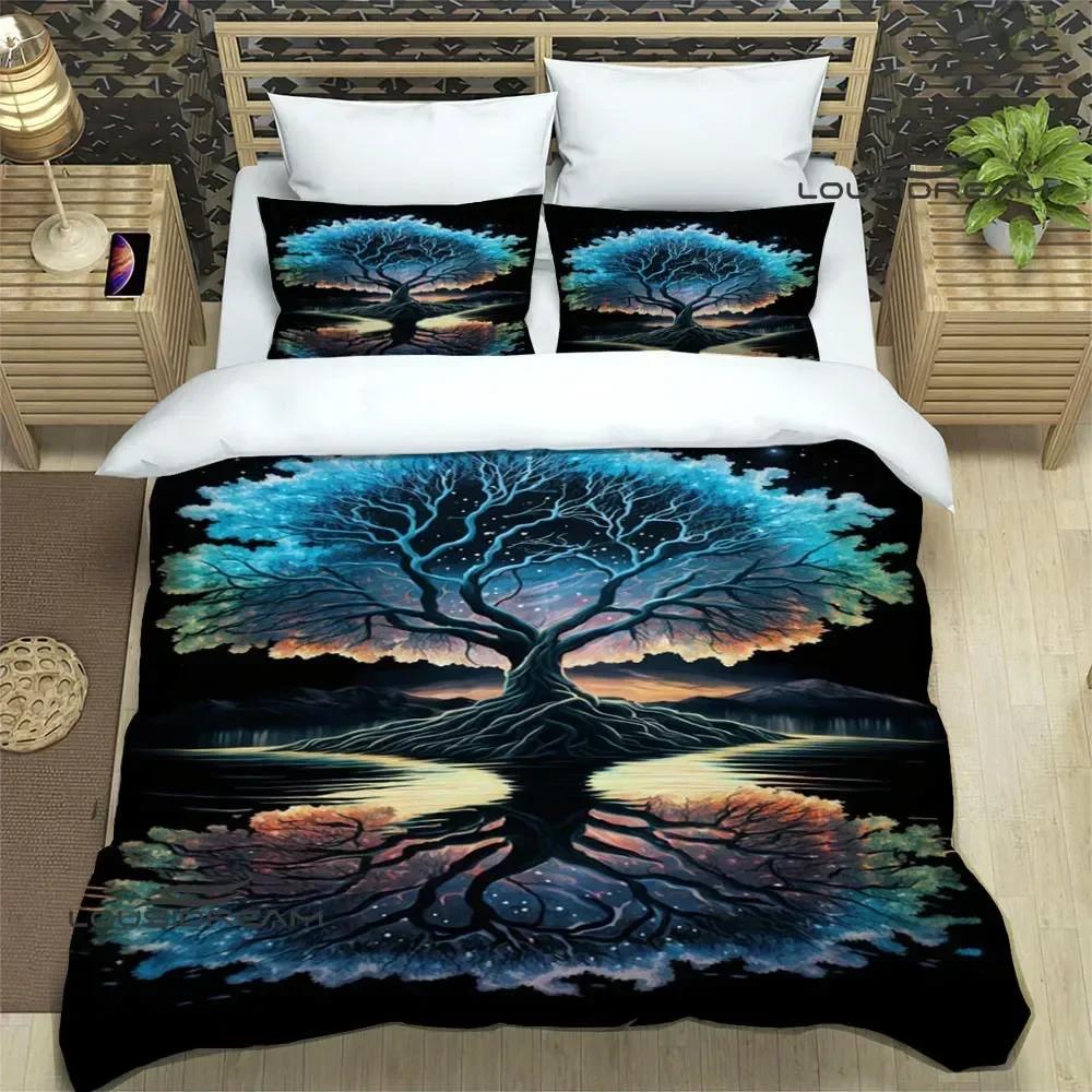 Tree of Life printed Bedding Sets exquisite bed supplies set duvet cover bed comforter set bedding set luxury birthday gift