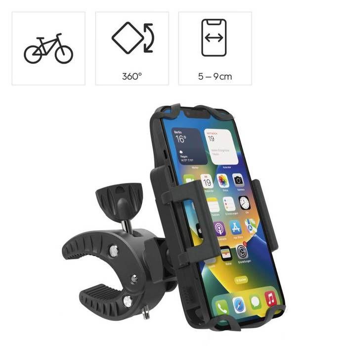 Support de vélo pr port. "strong", pivot. 360 °, univ. pr smartphones