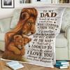 To My Dad Lion Blanket What I Learned from You Lion Father and Cub Gift from Daughter Rustic Ombre Wood Fleece Throw for Him