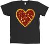 Men's I Heart Pizza T Shirt Love Pepperoni Slice Foodie Tee Black