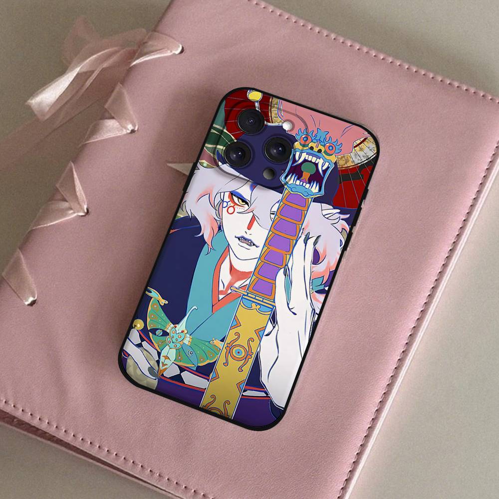 Anime Mononoke Kusuriuri Phone Case For IPhone 1716 15 14 13 Pro Max 11 12 Mini X Xs XR Black Silicone Cover