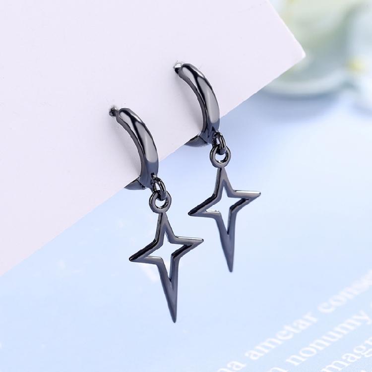 Star Drop Earring Rock Cool Women Cross Earring for Lady Girls Gift Jewelry