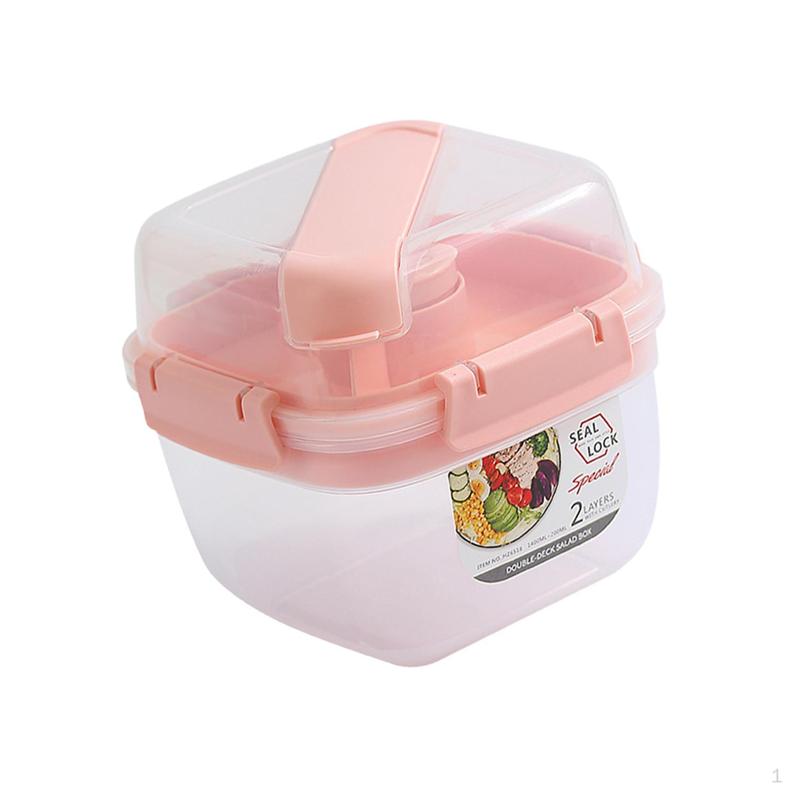 

Чаша с фруктами, универсальная ложка для салата, вилка, бытовые закуски, контейнер для орехов, дорожный контейнер розовый