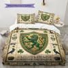 Mural Academy Emblem Pattern Bedding Quilt Set Quilt Cover Pillowcase Home Decoration Birthday Gift (1 * duvet cover + 2 * pillowcase, without core)