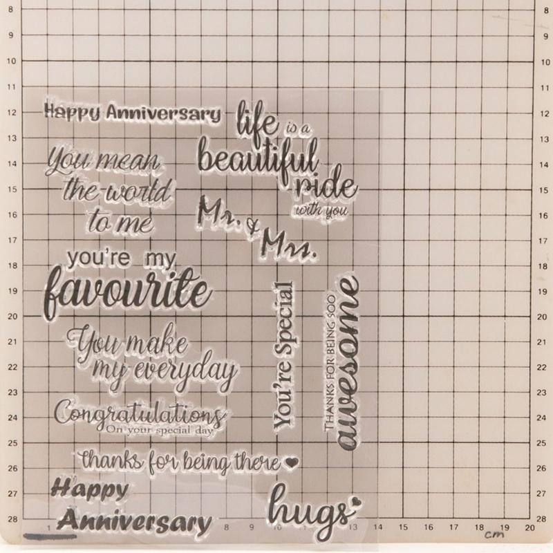 Clear Stamp Congratulations Transparent Seal Stamp Blessing Words Silicone Stamp for Scrapbooking Card Making Decoration