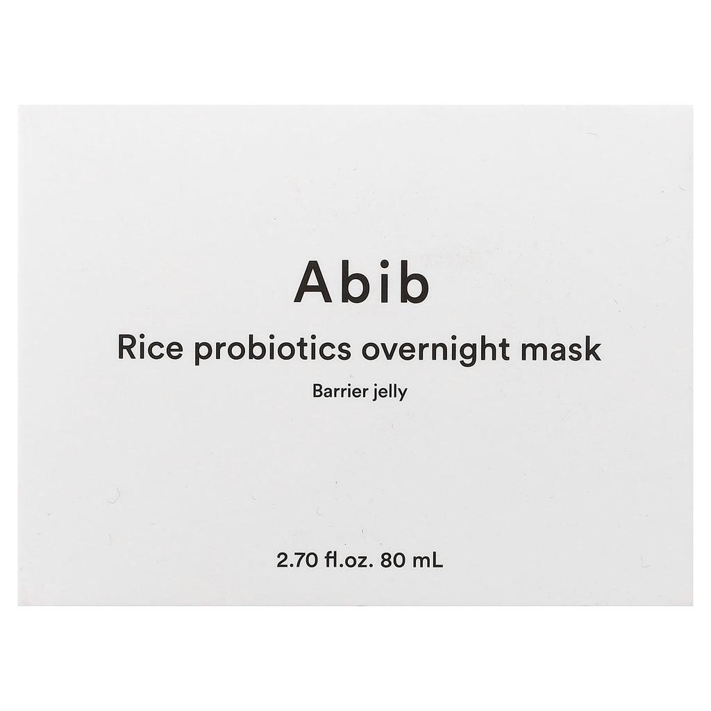 ABIB Rice Probiotic Overnight Beauty Mask, Barrier Jelly, 80ml (2.7 Fl Oz)