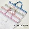 A2 Zipper File Bags Mesh Portfolio Art Supply Bag Water Proof Plastic Folder with Handle for Posters Drawings School