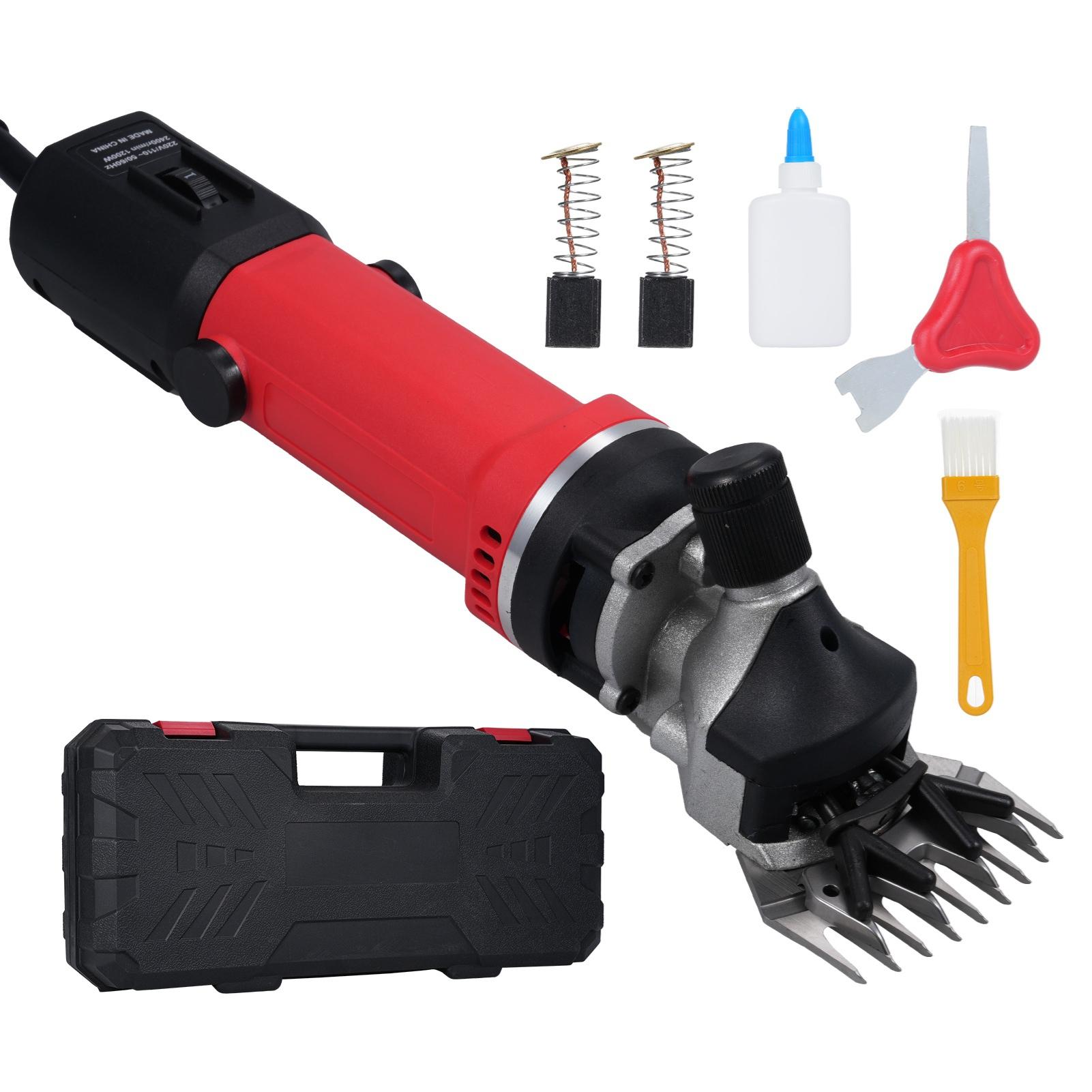 

1450W Electric Sheep Shear Heavy Duty Sheep Clippers 6 Speeds 2800rpm with 13 Teeth Blade Suitable for Sheep, Goats, Camels UK красный