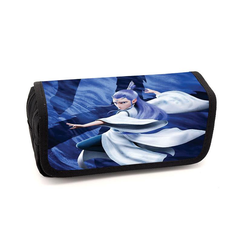 Childrens Minimalist Pencil Case With Ne Zha Print Design For Daily School Use