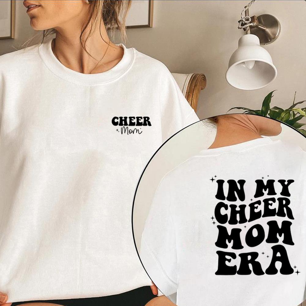 In My Cheer Mom Era Sweatshirt Cheer Mama Hoodie Cheer Mom Life Sweatshirt Women Clothes Mother Pullover Mama Gift