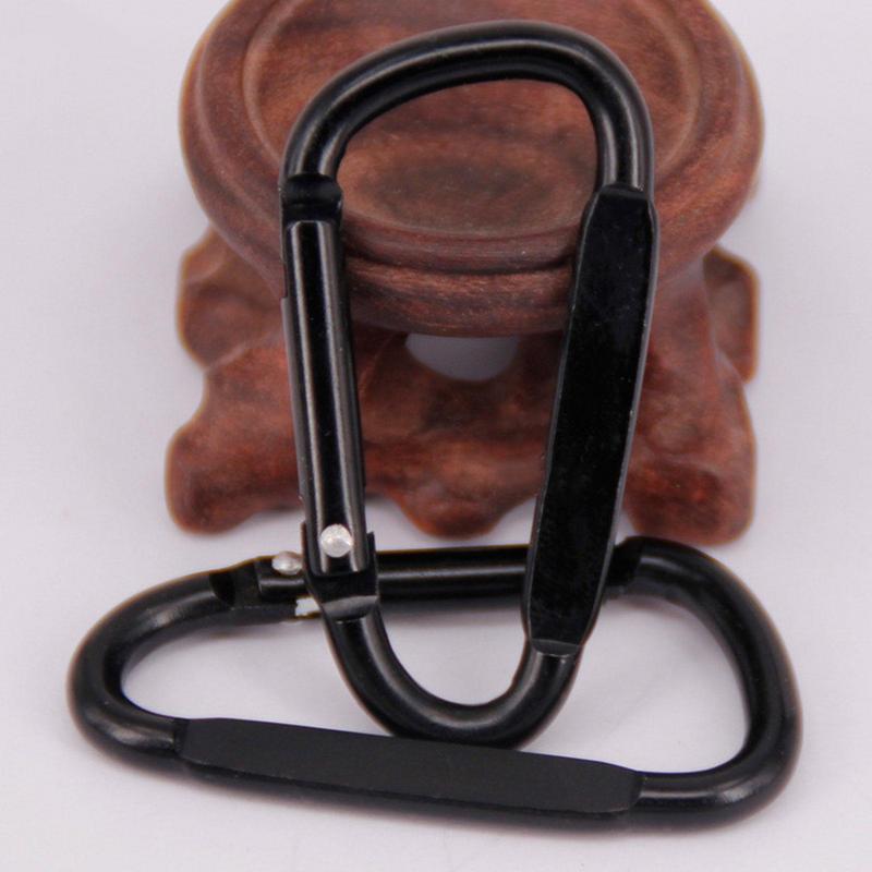 D Ring Clip Aluminum Alloy D Ring Spring Snap D Clip Metal Carabiner Travel Carabiner Backpack Carabiner Camping Accessories