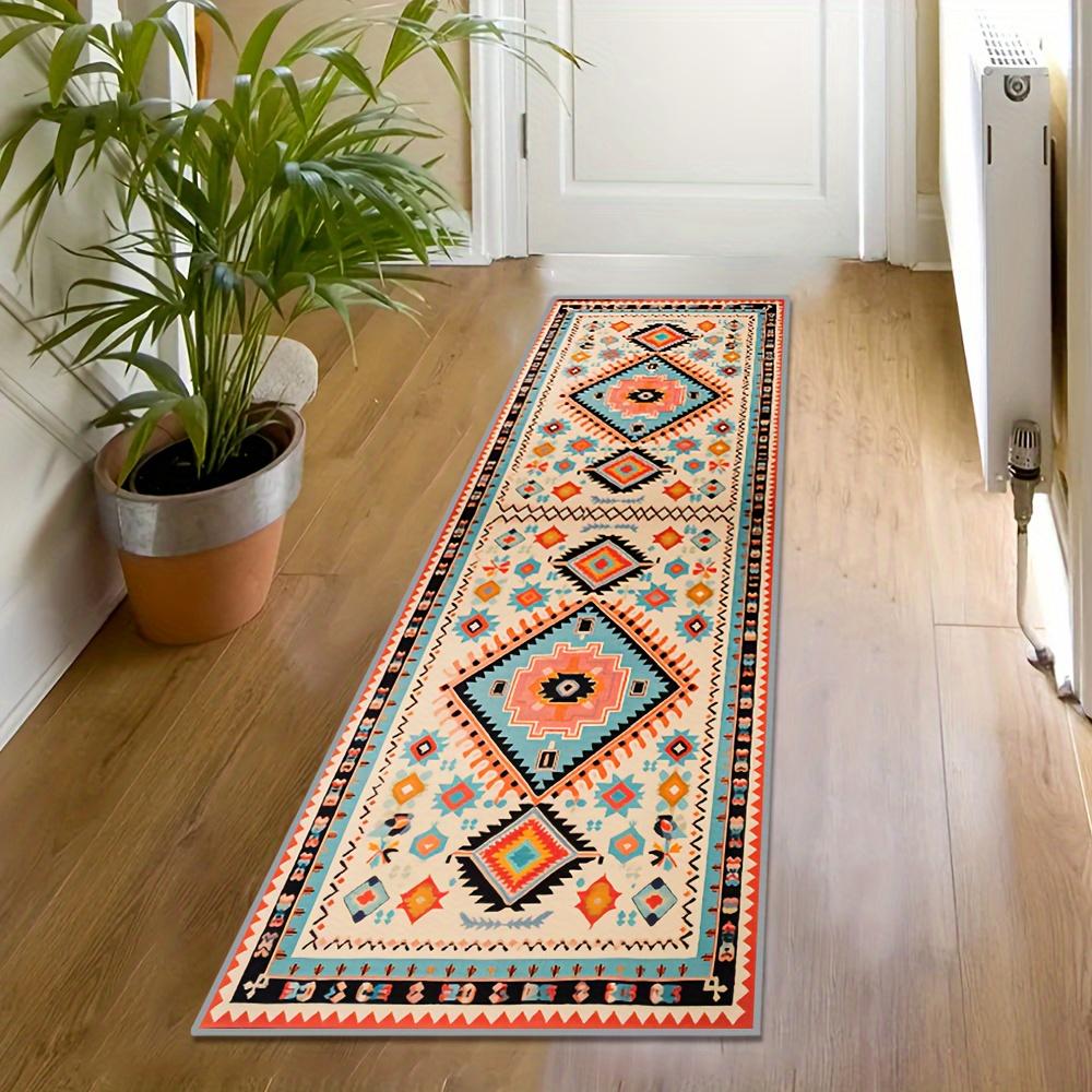 VIKAMA Retro Ethnic Style Carpet Colorful Runner Rug Doormat Welcome Mat Kitchen Rug Rug For Bedroom Carpet For Live Room Home