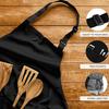 Plain Apron with Front Pocket Kitchen Cooking Craft Baking Black