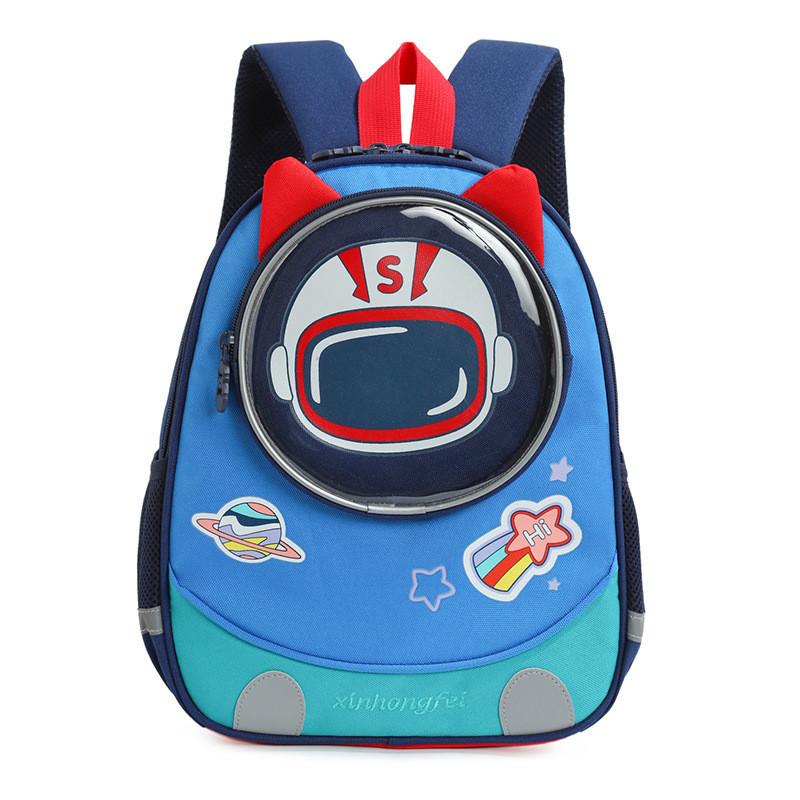 

Cute And Fashionable Kindergarten Backpack For Boys And Girls With Animal Print світло-синій колір