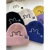Cute Bear Embroidered Wool Hat Female Autumn and Winter College Style Couple Versatile Ear Protector Knitted Hat Male Trend