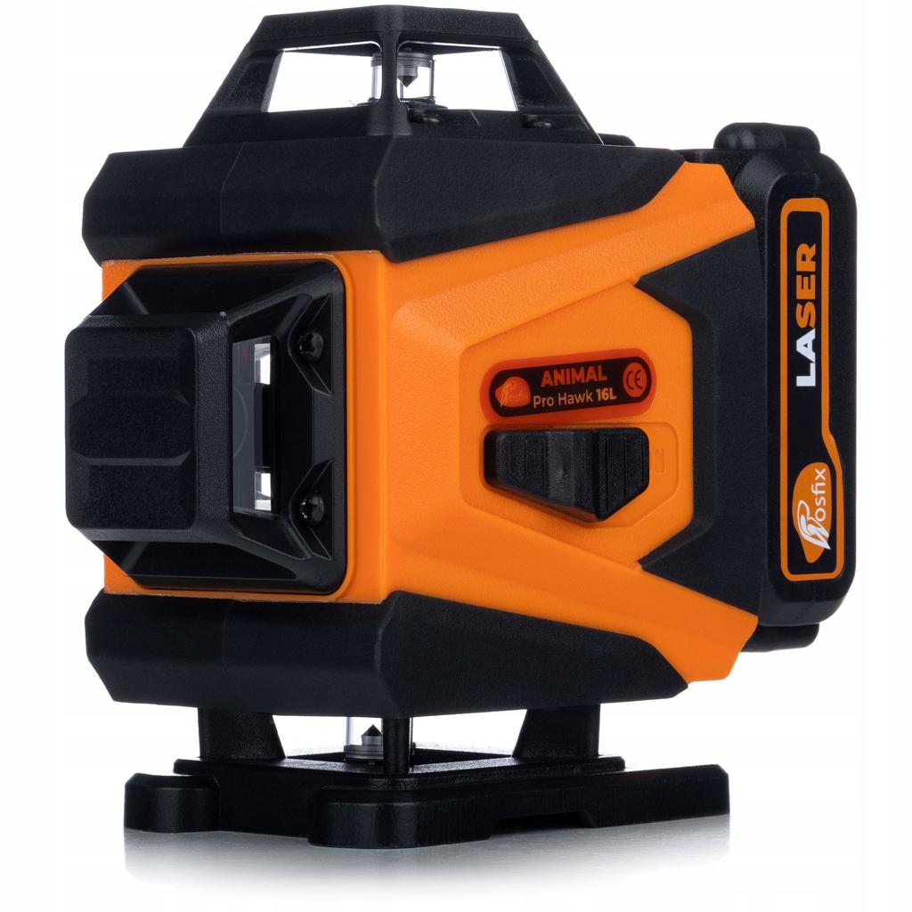 Rosfix Animal Pro Hawk RAPH 16L – Laser Krzyżowy 16 Linii | IP54 | USB-C | Zestaw z Pilotem, 2 Akumulatorami Li-Ion i Walizką