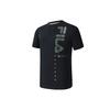 Athletics American Vintage Letter Logo Print Crew Neck Pullover Sports Short Sleeve T-Shirt Men T-Shirts Deep-Black A11M317103F-BK