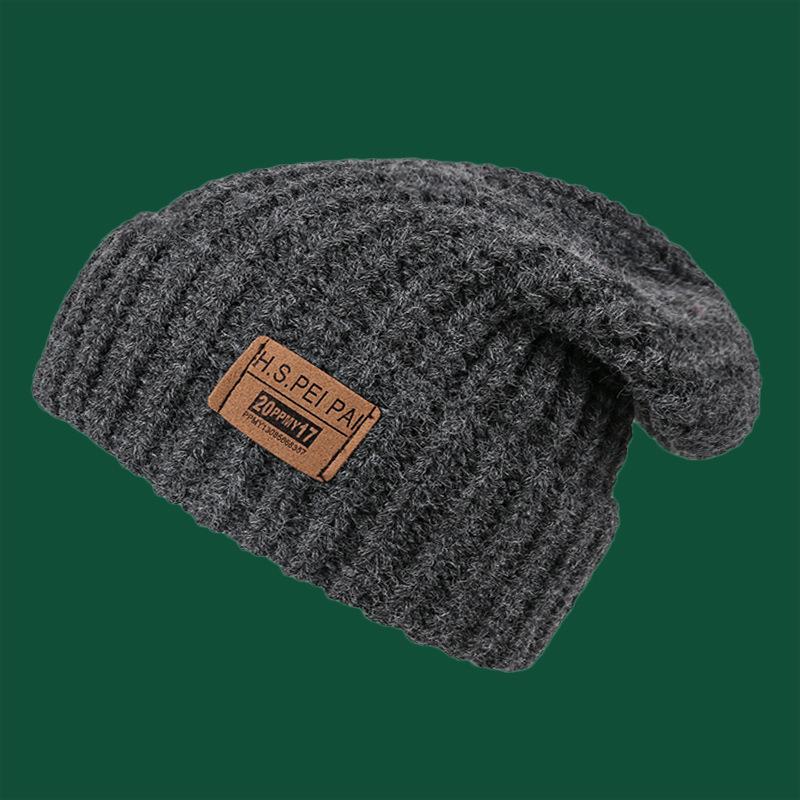 Women's Autumn and Winter Korean Style Trendy Versatile Knitted Hat Japanese Label Warm Ear Protection Pile Hats Packed Head Cold Hat