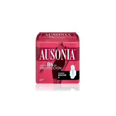 Ausonia Night Con Alas Toallas Sanitarias 9 Unidades