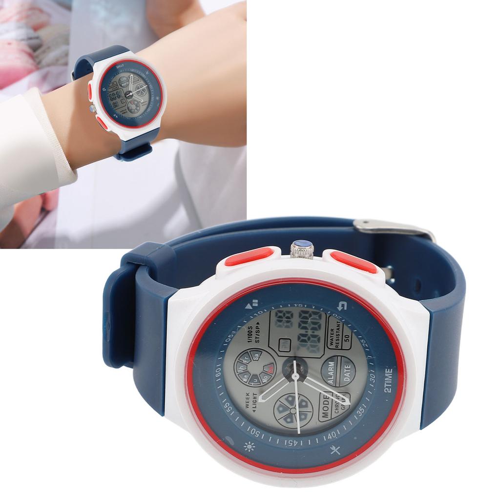 Jugendliche Uhr Outdoor Wasserdicht Digital Sport Analog Uhr mit Stoppuhr Wecker Countdown Dual Display LED Hintergrundbeleuchtung für Damen Studenten