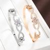 New Simple Micro-cross Flower Inlaid Zircon High-end Light Luxury Bracelet