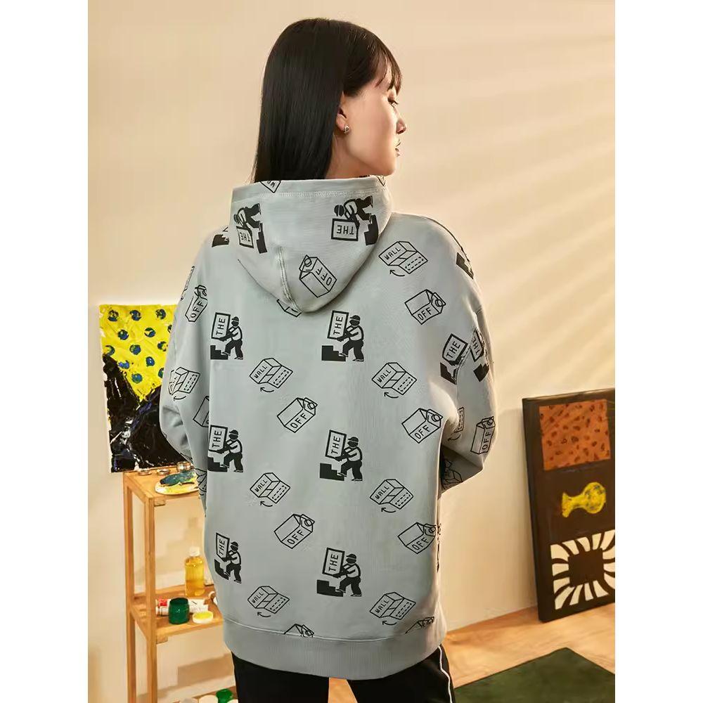 Vans X Kazuki Series All Over Print Pullover Hoodie Men Hoodies Gray VN0A5H6L944