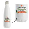Gourde Isotherme - PLANETEE - Mamounette Super Pouvoir - Inox Double Paroi - Chaud 12h/Froid 24h - Imprimée En France