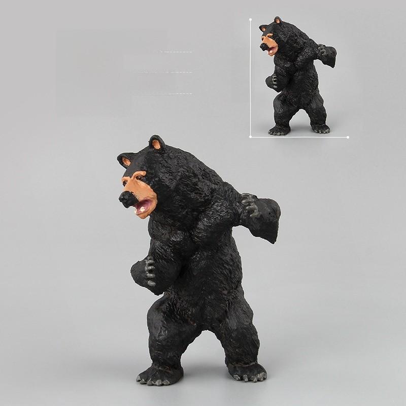 Black Bear Model Toy With Realistic For Childrens Play And Collecting