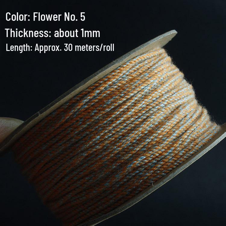 Multi-Color Hand-Twisted Cotton Rope for Beading and DIY Projects