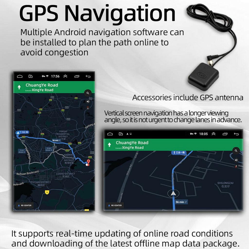 Android WIFI 10.1 mp 5 Player rotate Car Multimedia Gps Bluetooth Navigation Stereo Tape Recorder Radio Head Unit 10.1inches