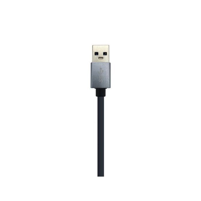 Hub USB 3.0 - Aisens - A106-0401 - 3 Ports USB 3.0 - Gigabit Ethernet - Couleur Gris