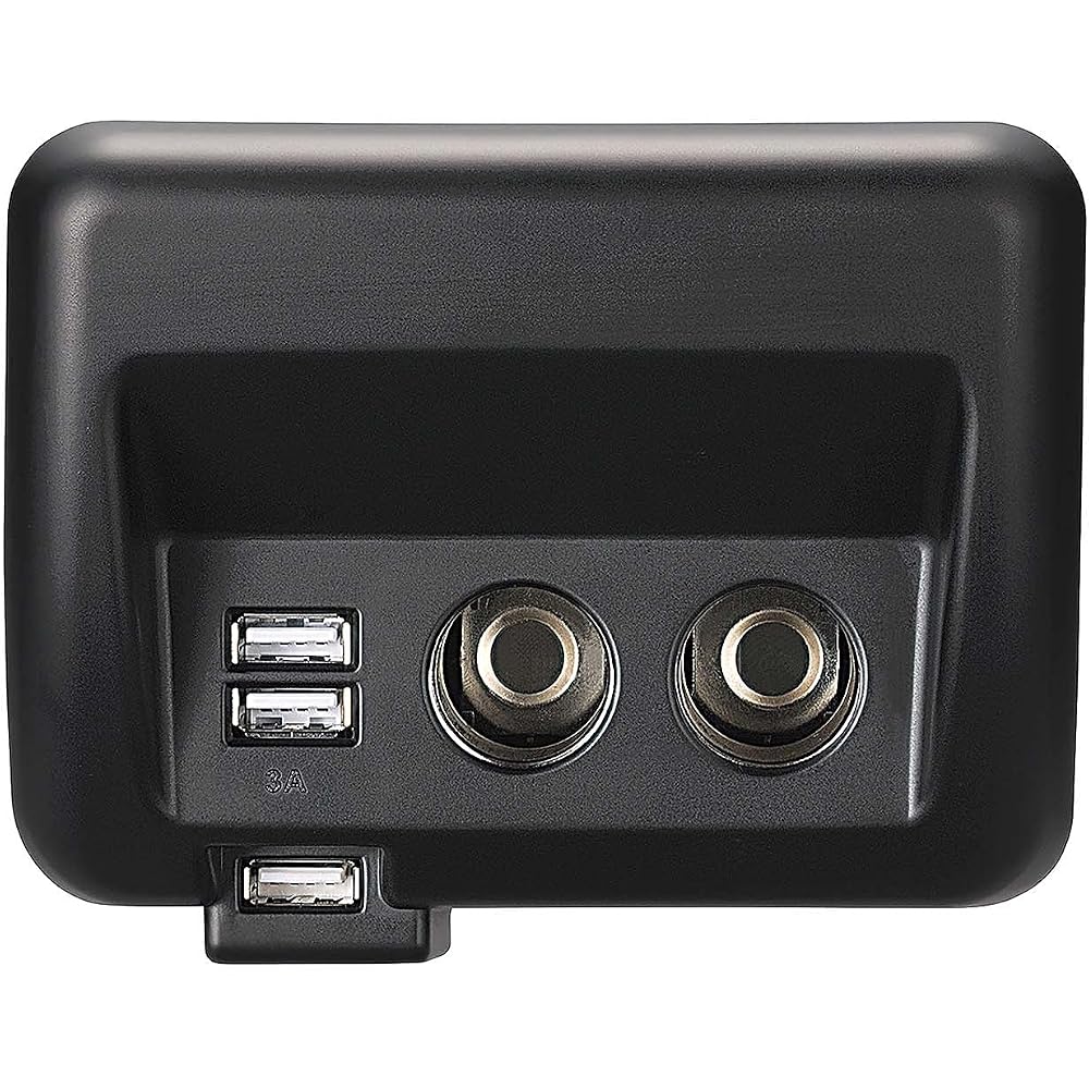 CARMATE Suzuki Every Dedicated Cigarette Lighter Socket X2 USB X2 Additional Power Unit, Original Ashtray Replacement Type, Black NZ585