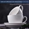 Pure White Ceramic Coffee Cup & Saucer Set