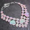 Pink Triplet Opal Handmade 925 Sterling Silver Jewelry Necklace 18" F6U64