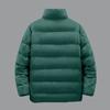 Men's Casual Solid-color Stand-up Collar Cotton-padded Jacket, Men's Thick And Warm Long-sleeved Coat With Added Cotton