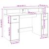 LED Desk Sonoma Oak 140x55x91 cm Particleboard