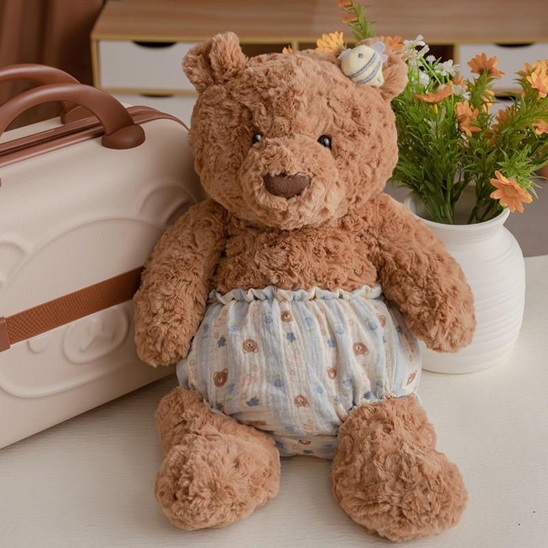 Toy Plush Bear Stuffed Animal Soft Short Plush Pp Cotton Doll Gift For Girls