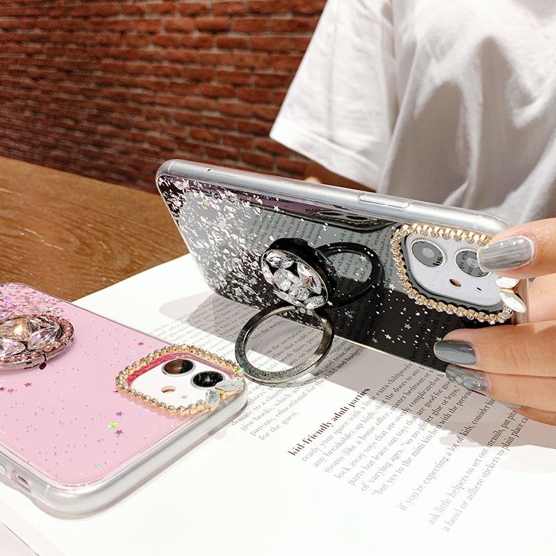 Applicable To IPhone 15 Phone Case Glue Glitter Powder Star 14Promax Apple 16 Protective Case 13 Diamond Ring