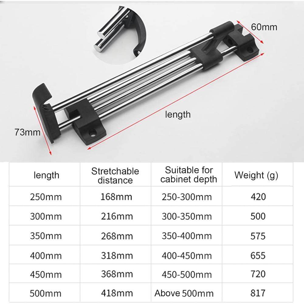 Simple Extendable Pull-Out Closet Valet Rod,Retractable Pants Hangers Sliding hanging rail,for Wardrobe Clothing Storage