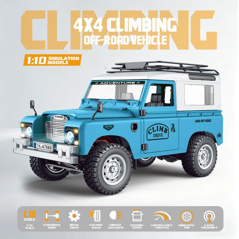 2026 Yeni 1:10 Tam Ölçekli Pickup Her Arazi Simülasyonu Off Road Tırmanma Aracı 15KM/H RC ARABA 2.4G Uzaktan Kumanda 100M LED'li