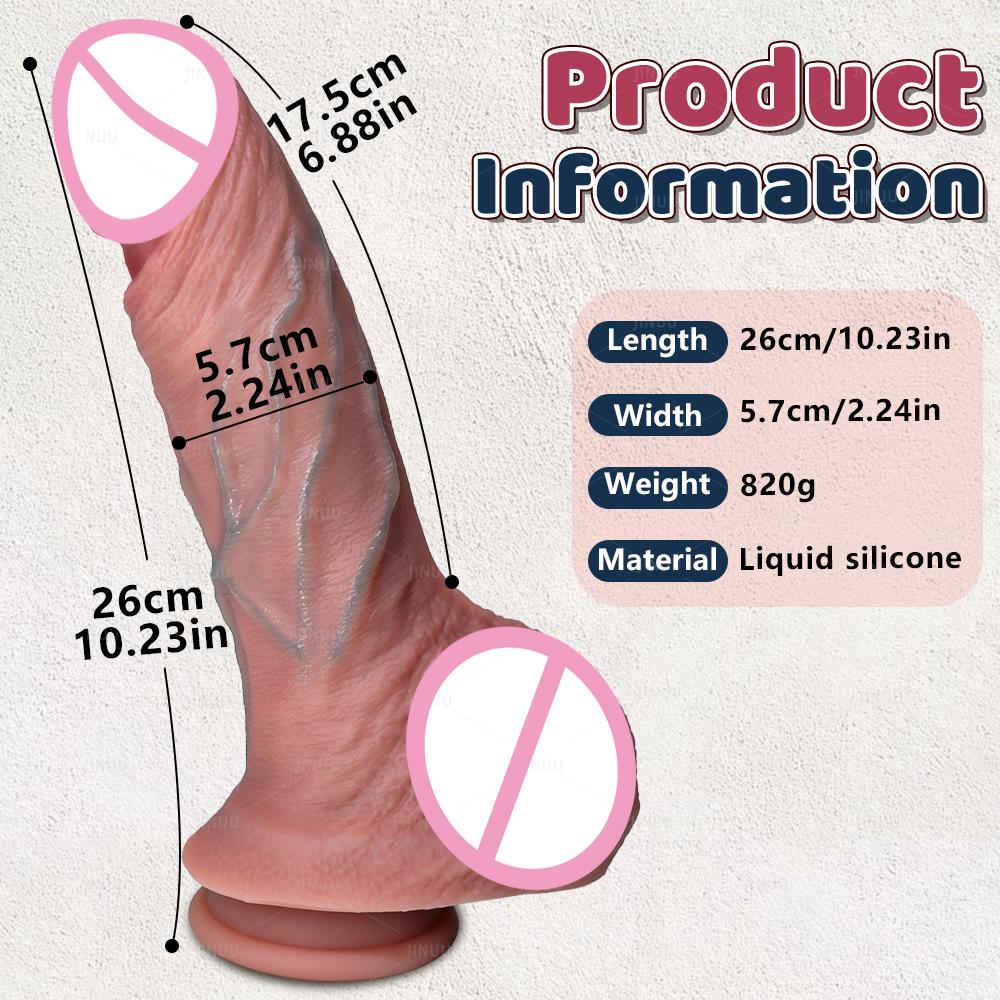 Realistic Soft Thick Dildo Silicone Big Penis Masturbators Cock Gay Anal Sex Toy for Man Woman Suction Cup Dick G-spot Orgasm Stimulator Easy To Clean
