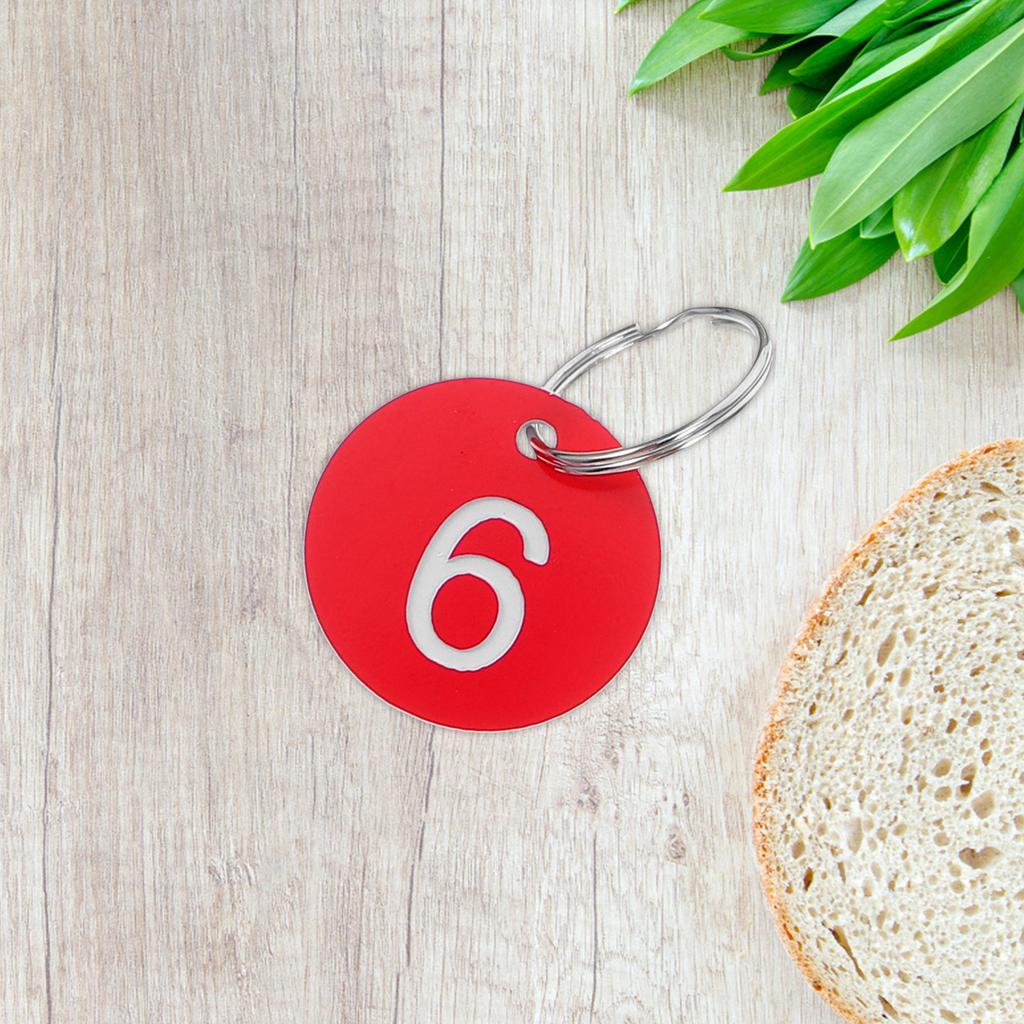 1Set Number Tag Cards Plastic Round Hole 1-20 for Keys Lockers Bags Identification Label for Restaurant Cafe Table
