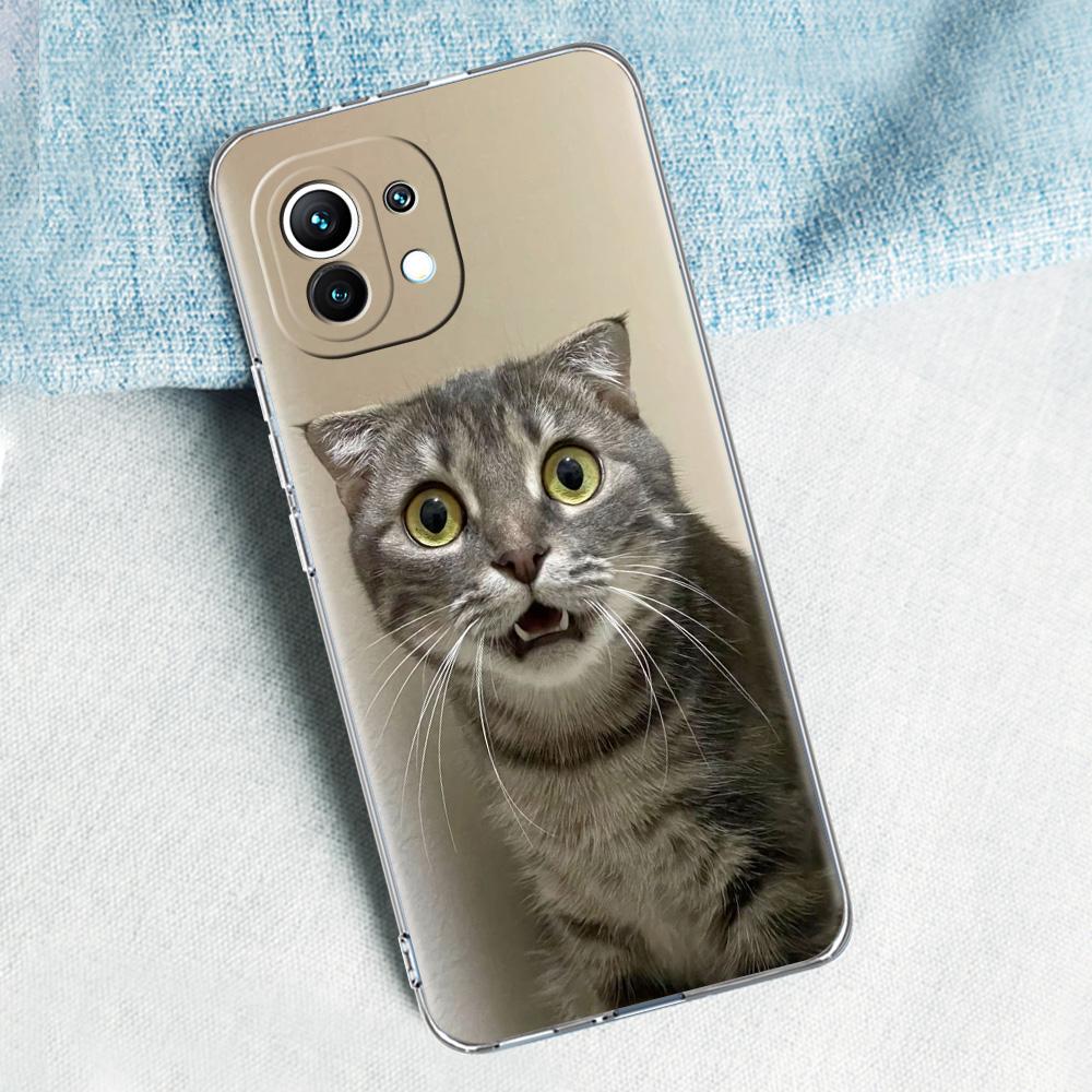 Case For Xiaomi Mi 15 14 13 12 11 Lite 15T 13T 12T Pro Poco X7 X6 X5 Pro 5G X3 NFC F7 F6 F5 Cover Funny Cartoon Korean Cat