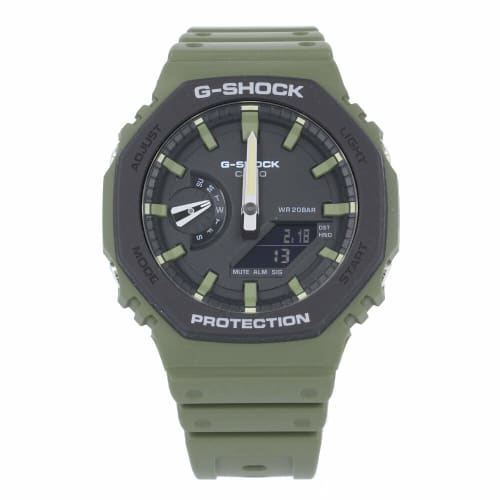 Casio G-Shock Utility Color Men's Analog-Digi Carbon Fiber Khaki Green Watch (GA-2110SU-3A)
