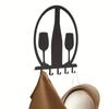 Metal Silhouette Key Hooks - Living Room Wall Decor and Wall-Mounted Holder. Versatile for Keys, Towels, Stylish Decorative Hook